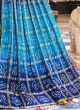 Two-tone Blue Gajji Silk Bandhani Lehanga Choli